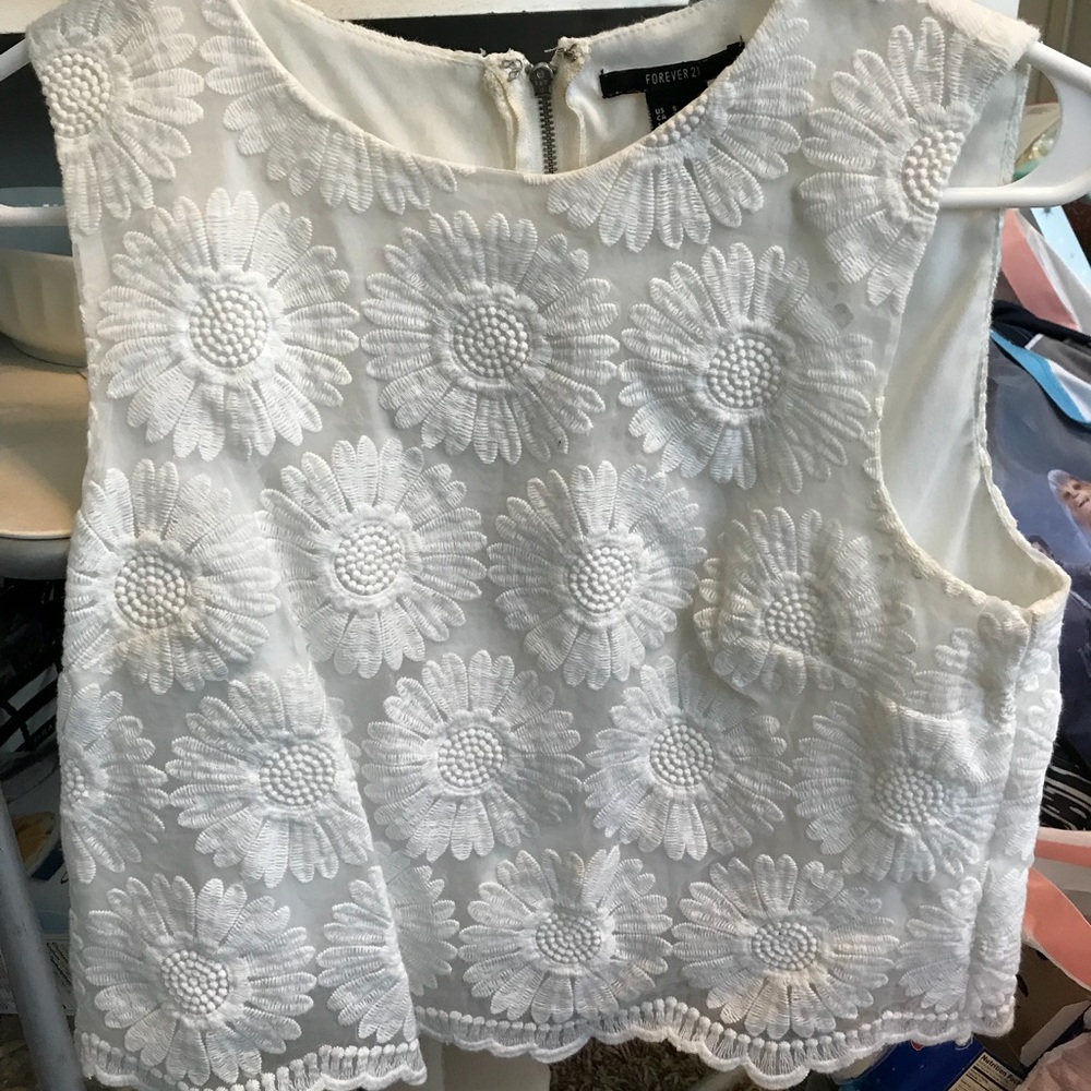 White Crop Top
